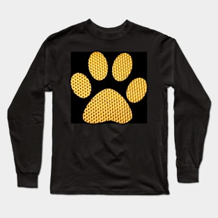 Golden Dog footprint-Black Long Sleeve T-Shirt